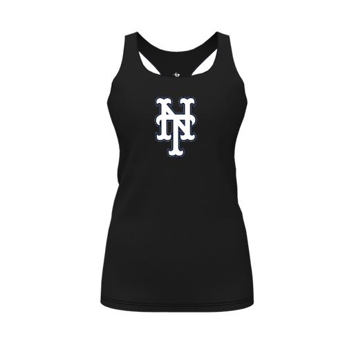 [CUS-DFW-RCBK-PER-BLK-FYS-LOGO3] Racerback Tank Top (Female Youth S, Black, Logo 3)