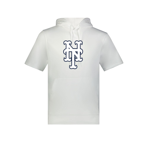 [6871.005.S-LOGO3] Men's Dri Fit Short Sleeve Hoodie (Adult S, White, Logo 3)