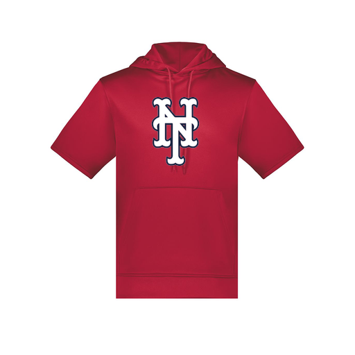 [6871.083.S-LOGO3] Men's Dri Fit Short Sleeve Hoodie (Adult S, Red, Logo 3)