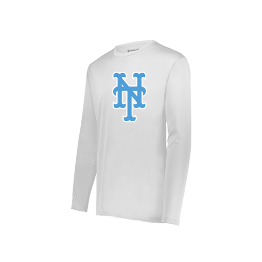 [222822.005.XS-LOGO1] Men's LS Smooth Sport Shirt (Adult XS, White, Logo 1)