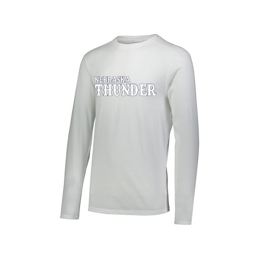 [FTLCUBWH-AXS-LOGO2] Decker Men's Tri-Blend T-Shirt - Long Sleeve (Adult XS, White, Logo 2)