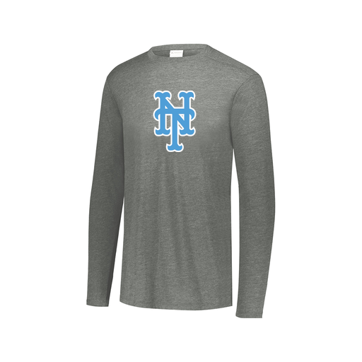 [FTLCUBGY-AXS-LOGO1] Decker Men's Tri-Blend T-Shirt - Long Sleeve (Adult XS, Gray, Logo 1)