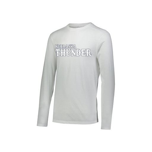 [FTLCUBWH-YS-LOGO2] Decker Youth Tri-Blend T-Shirt - Long Sleeve (Youth S, White, Logo 2)