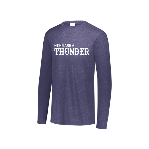 [FTLCUBNV-YS-LOGO2] Decker Youth Tri-Blend T-Shirt - Long Sleeve (Youth S, Navy, Logo 2)