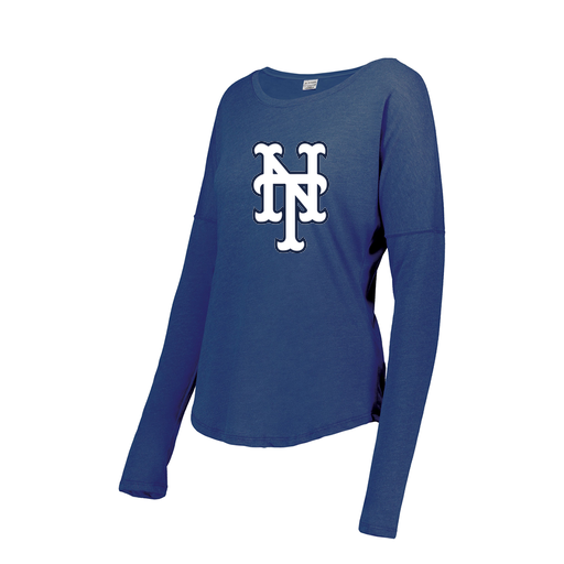 [FTLCUBRY-FAXS-LOGO3] Decker Women's Tri-Blend T-Shirt - Long Sleeve (Female Adult XS, Royal, Logo 3)