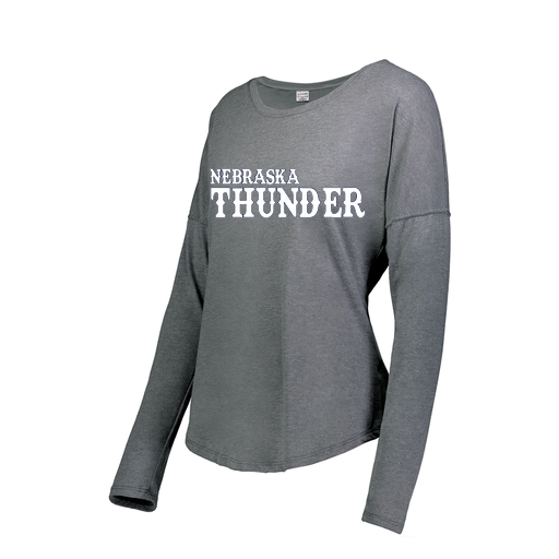 [3077.013.XS-LOGO2] Ladies LS Ultra-blend T-Shirt (Female Adult XS, Gray, Logo 2)