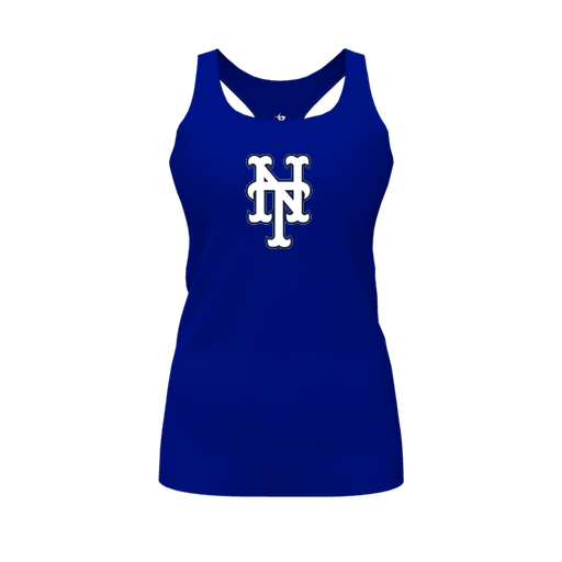 [CUS-DFW-RCBK-PER-RYL-FYS-LOGO3] Racerback Tank Top (Female Youth S, Royal, Logo 3)