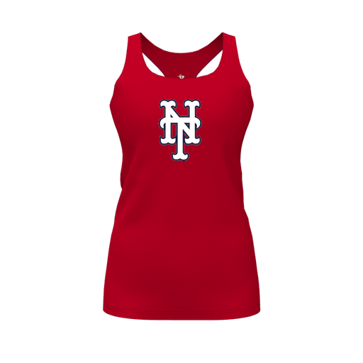 [CUS-DFW-RCBK-PER-RED-FYS-LOGO3] Racerback Tank Top (Female Youth S, Red, Logo 3)