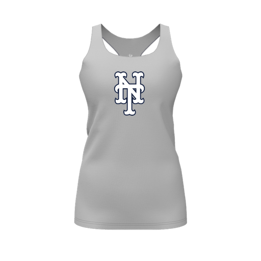 [CUS-DFW-RCBK-PER-GRY-FYS-LOGO3] Racerback Tank Top (Female Youth S, Gray, Logo 3)