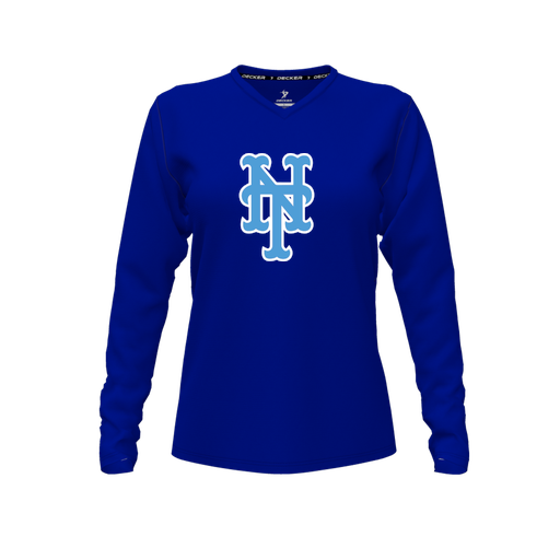 [FTLVCFRY-FYXS-LOGO1] Comfort T-Shirt (Female Youth XS, Royal, V Neck, Logo 1, Long Sleeve)