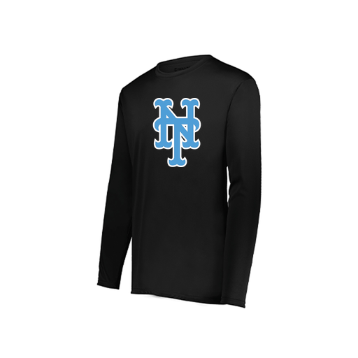 [222822.080.XS-LOGO1] Men's LS Smooth Sport Shirt (Adult XS, Black, Logo 1)