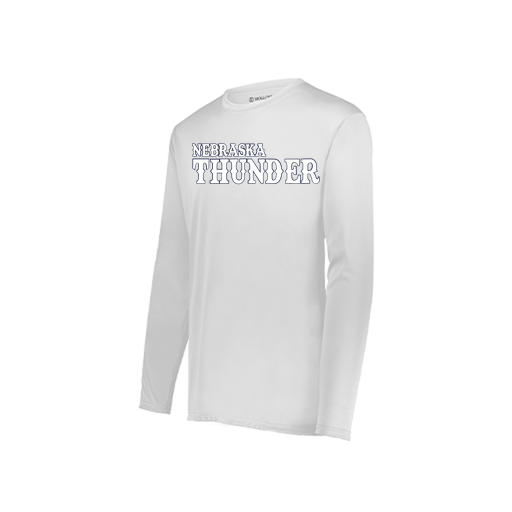 [222823.005.S-LOGO2] Youth LS Smooth Sport Shirt (Youth S, White, Logo 2)